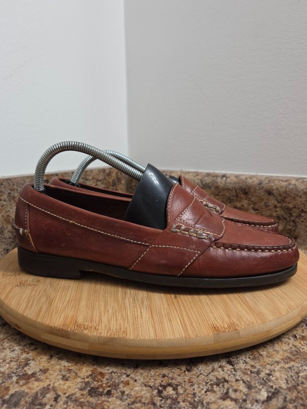 Cole Haan Country Mens Brown Leather Penny Loafers Size 9